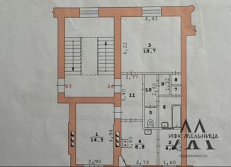 Продается трехкомнатная квартира, 61.9 м2, Екатеринбург, улица Челюскинцев, 64, улица Челюскинцев