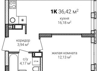 Продажа 1-комнатной квартиры, 36.4 м2, Нижний Новгород, метро Горьковская