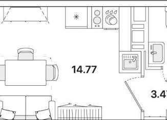 Продажа квартиры студии, 22.8 м2, Санкт-Петербург, метро Академическая