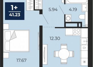 Продается однокомнатная квартира, 40.1 м2, Тюмень, Калининский округ, улица Фармана Салманова, 23