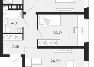 Продажа 2-комнатной квартиры, 68.3 м2, Тюмень, улица Фармана Салманова, 23