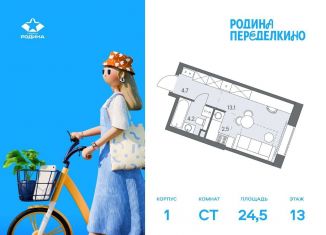 Продам квартиру студию, 24.5 м2, Москва, район Ново-Переделкино