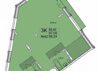 Продажа 3-комнатной квартиры, 98.2 м2, Нижний Новгород, метро Горьковская, Малая Ямская улица, 22