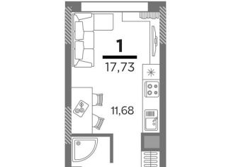 Продается 1-комнатная квартира, 17.7 м2, Рязань