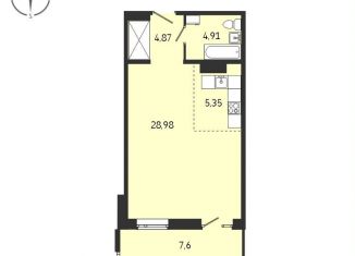 Квартира на продажу со свободной планировкой, 51.7 м2, Иркутск, Советская улица, 115/1, Правобережный округ