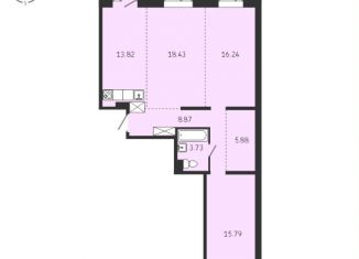 Квартира на продажу со свободной планировкой, 91.6 м2, Иркутск, Советская улица, 115/1, Правобережный округ