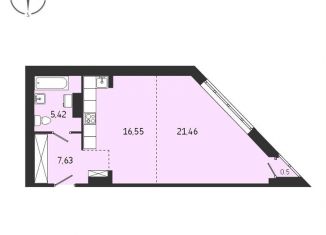 Продажа квартиры со свободной планировкой, 51.6 м2, Иркутск, Правобережный округ, Советская улица, 115/1