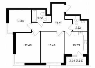 Продается 3-ком. квартира, 72.9 м2, Одинцово, ЖК Одинград квартал Семейный, жилой комплекс Одинград квартал Семейный, 5