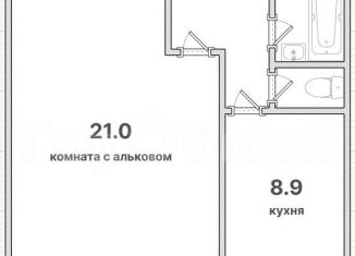 Однокомнатная квартира на продажу, 38.9 м2, Москва, 5-й квартал, 20, метро Шипиловская