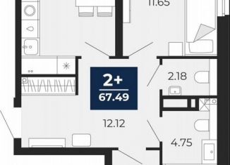 Продается 2-комнатная квартира, 64.7 м2, Тюмень