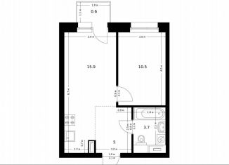 1-ком. квартира на продажу, 35.7 м2, Москва, жилой комплекс Полар, 1.5, район Северное Медведково