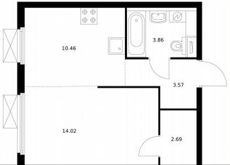 Однокомнатная квартира на продажу, 33.7 м2, Москва, ЗАО