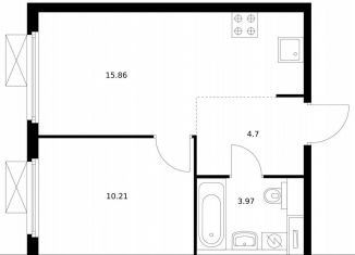 Однокомнатная квартира на продажу, 34 м2, Москва, ЗАО