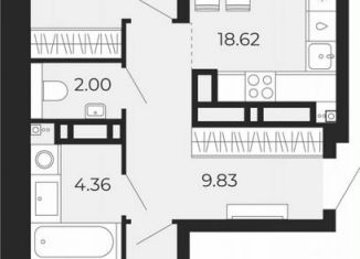 Продаю двухкомнатную квартиру, 63.1 м2, Тюмень, Арктическая улица, 16