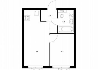 Продаю 1-комнатную квартиру, 33.1 м2, Москва, метро Тушинская, жилой комплекс Холланд Парк, к8