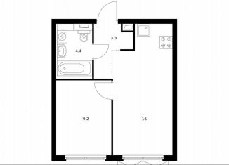 Продам 1-ком. квартиру, 32.9 м2, Москва, метро Тушинская, жилой комплекс Холланд Парк, к8