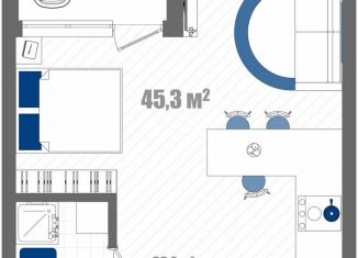 Продам квартиру студию, 45.9 м2, Судак, Набережная улица, 75к6