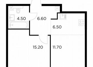 Продам 1-комнатную квартиру, 44.5 м2, Москва