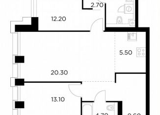 Продается 2-ком. квартира, 74.2 м2, Москва