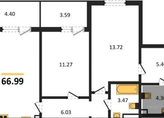 Продается двухкомнатная квартира, 67 м2, село Новая Усмань