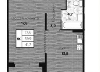 1-ком. квартира на продажу, 41.7 м2, Новосибирск, улица Николая Островского, 195/6, метро Берёзовая роща