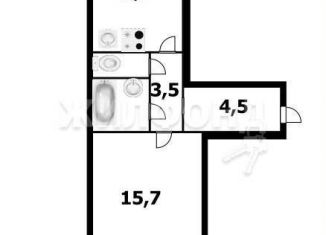 Продажа однокомнатной квартиры, 36.9 м2, Новосибирск, Спортивная улица, 13, Ленинский район