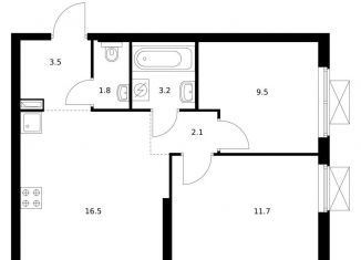 Продам 2-ком. квартиру, 48.3 м2, Владивосток