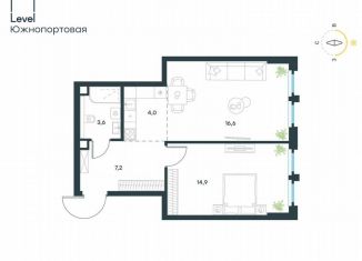 Продается 2-ком. квартира, 46.3 м2, Москва, район Печатники