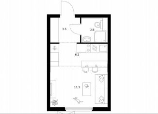 Продам квартиру студию, 23.7 м2, Мытищи