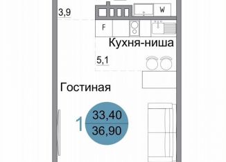 Продам 1-ком. квартиру, 36.9 м2, Керчь