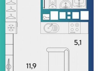 Продается 1-ком. квартира, 27 м2, Ижевск, улица Архитектора П.П. Берша, 44