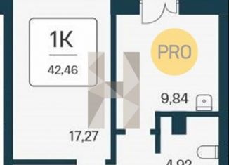 Продажа 1-ком. квартиры, 42.5 м2, Новосибирск, метро Речной вокзал