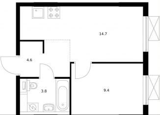 Продажа 1-комнатной квартиры, 32.5 м2, Москва, район Текстильщики