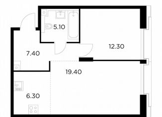 Продажа однокомнатной квартиры, 50.5 м2, Москва, Войковский район