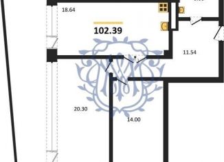 Двухкомнатная квартира на продажу, 102.4 м2, село Прибрежное