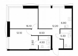 Продам 2-ком. квартиру, 68.1 м2, Москва, Войковский район