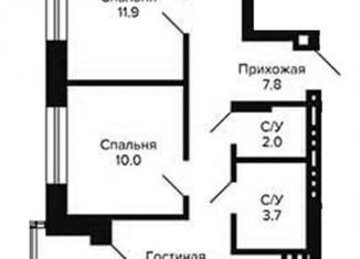 Трехкомнатная квартира на продажу, 56.7 м2, Новосибирск