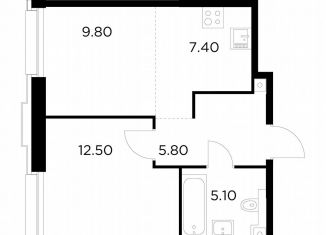 Продаю 1-комнатную квартиру, 40.6 м2, Москва, Войковский район