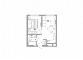 Продам 1-ком. квартиру, 32.6 м2, Астрахань, Ленинский район