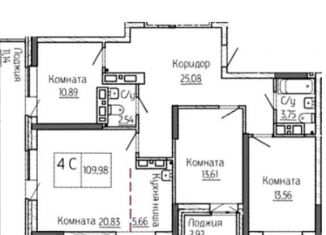 Продается 4-комнатная квартира, 110 м2, Новосибирск, метро Речной вокзал