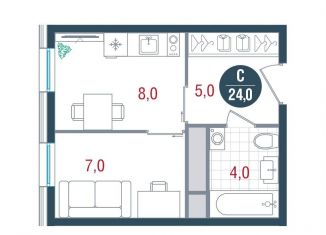 Продается 1-комнатная квартира, 24 м2, Москва, район Царицыно, Кавказский бульвар, 51