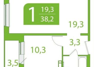 Продаю однокомнатную квартиру, 38.3 м2, Томск, улица Пришвина, 46