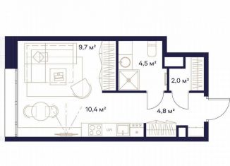 Продажа 1-комнатной квартиры, 31.4 м2, Москва, ЖК Союз, к3, СВАО