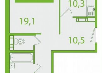 Продам 2-комнатную квартиру, 61.5 м2, Томская область, улица Пришвина, 46