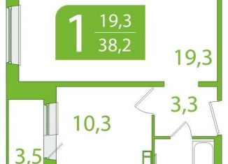 Продается 1-ком. квартира, 38.3 м2, Томск, улица Пришвина, 46