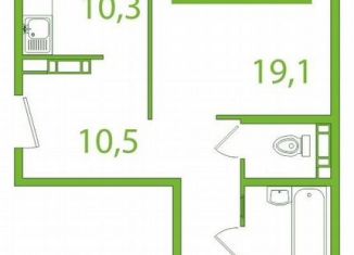 Продаю 2-комнатную квартиру, 61.5 м2, Томская область, улица Пришвина, 46