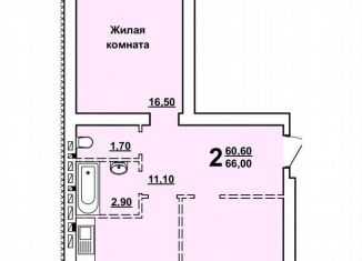 Продаю двухкомнатную квартиру, 66 м2, Саратов, проспект Строителей, 38А