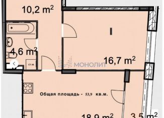 Продается однокомнатная квартира, 53.9 м2, Нижний Новгород, Сормовский район, улица Коминтерна, 162А