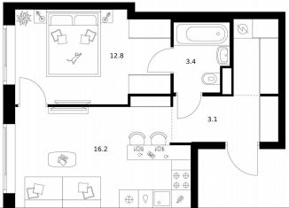 Продажа 1-комнатной квартиры, 39.9 м2, Москва, метро Черкизовская