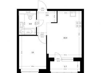 Продается 1-ком. квартира, 35.8 м2, Казань, жилой комплекс Сиберово, 1